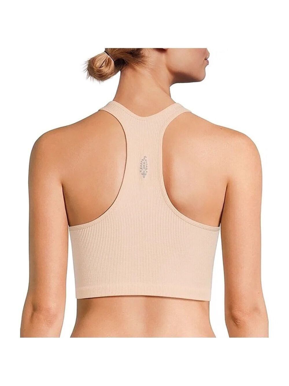 Intimately Free People Free Throw Crop Tank Small Tan Ribbed Cropped Fitted